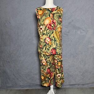 Ultra Dress Size 14W Tropical Beaded Set Y2K Resort Coastal Outfit